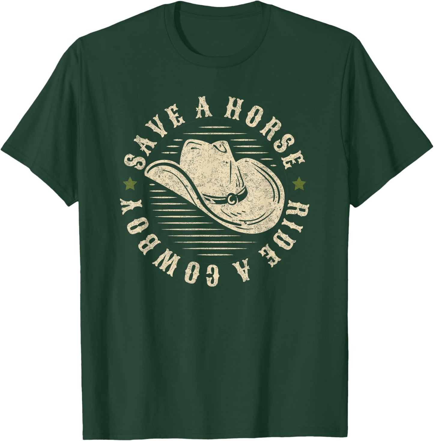 Farm Lover, Country Outfits Save a Horse Ride a Cowboy, Funny Cowgirl Cowboy T-Shirt - T-Shirt | Forest