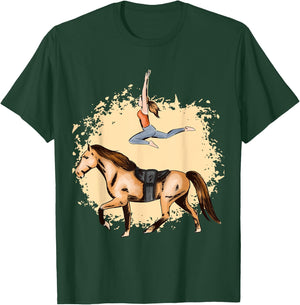 Horse Lovers Horseback Riding Trick Equestrian Saddle T-Shirt - T-Shirt | Forest