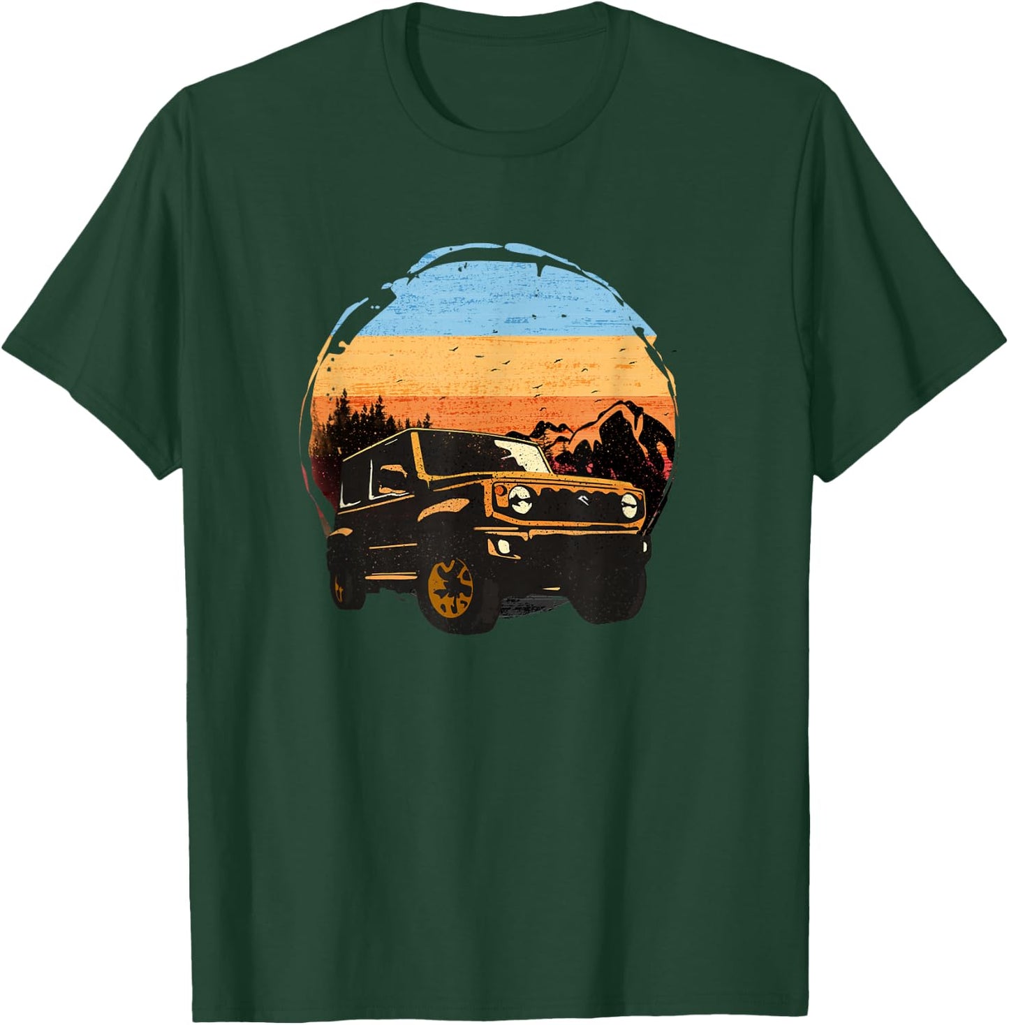 Retro Vintage Style Fits Jimny GJ JB74 Fans Offroad T-Shirt - T-Shirt | Forest
