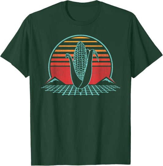 Corn Retro Vintage 80s Style T-Shirt - T-Shirt | Forest
