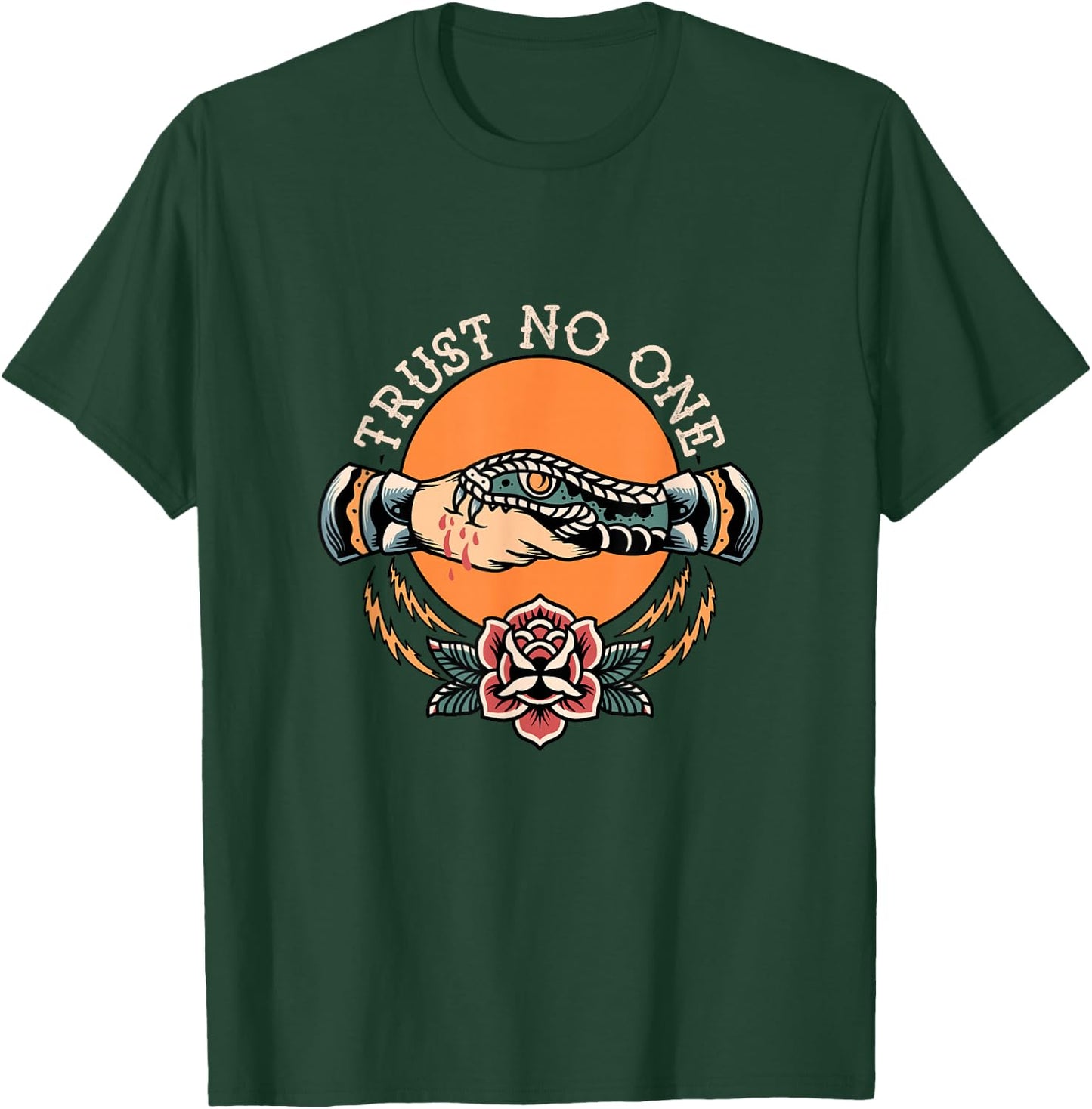 Do not trust anyone handshake snake traditional T-Shirt - T-Shirt | Forest