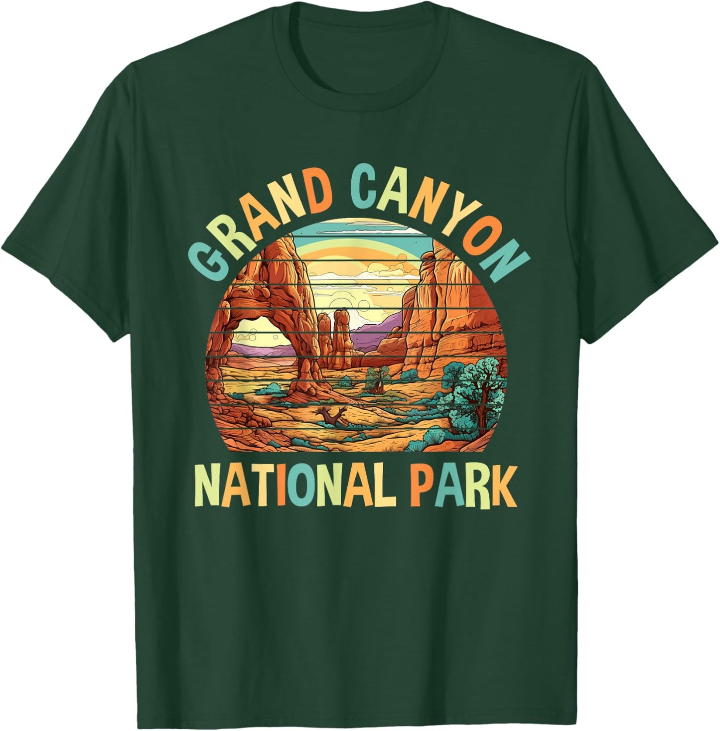 Retro Grand Canyon National Park Shirt Arizona US Hiking T-Shirt - T-Shirt | Forest