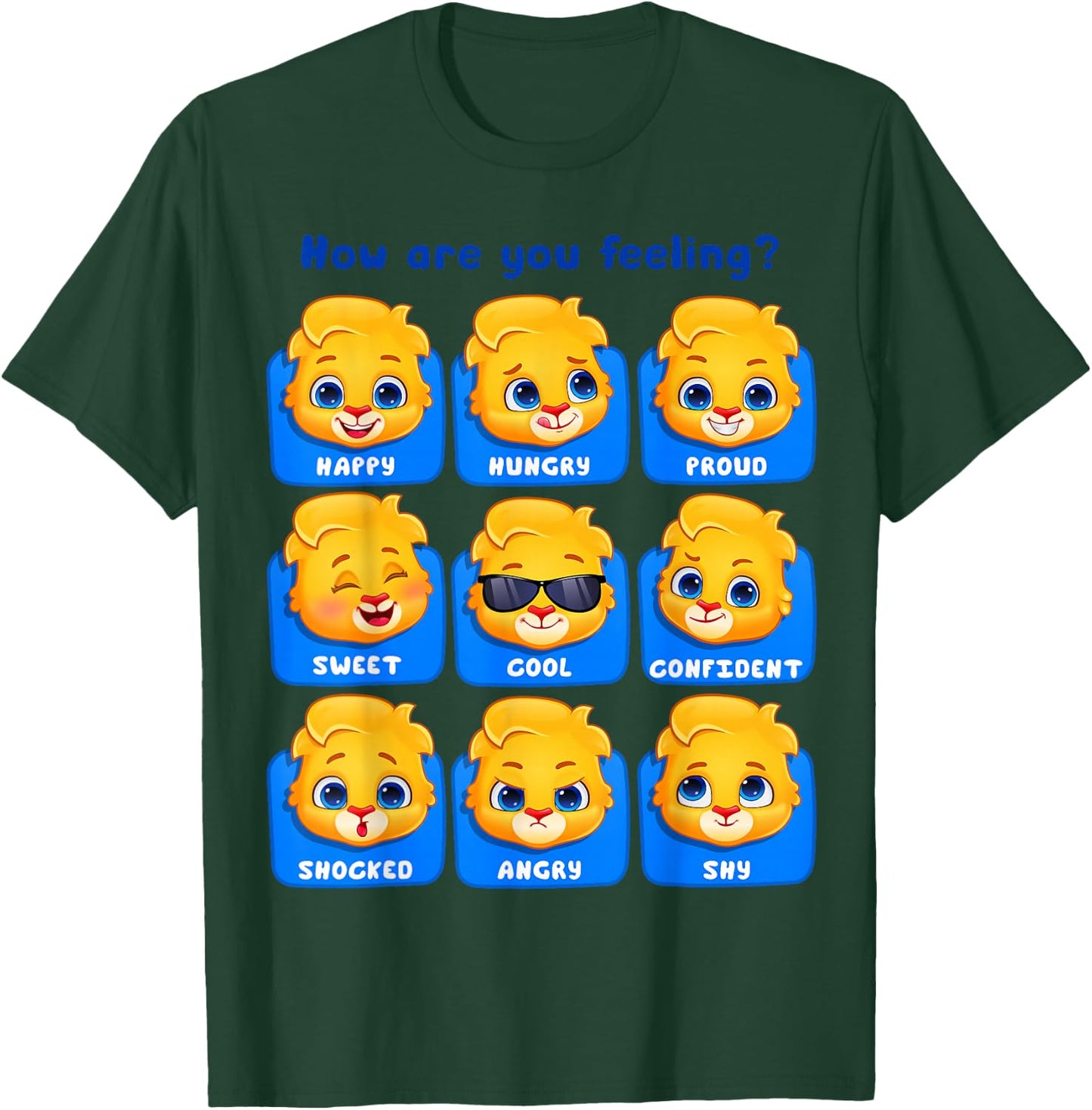 How are You Feeling | Lucas The Lion Official T-Shirt - T-Shirt | Forest