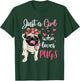 Just a Girl who loves Pugs Funny Dog Mom Pug T-Shirt - T-Shirt | Forest