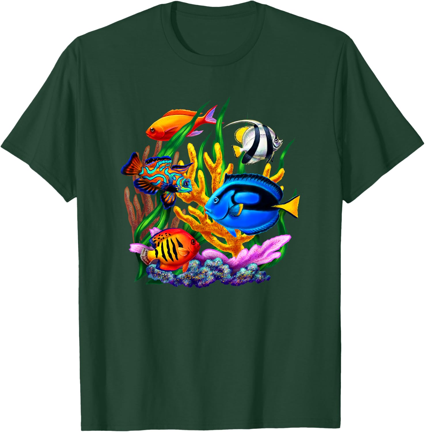 Netter Fisch Sealife Design Tropical Fish Graphic T-Shirt - T-Shirt | Forest