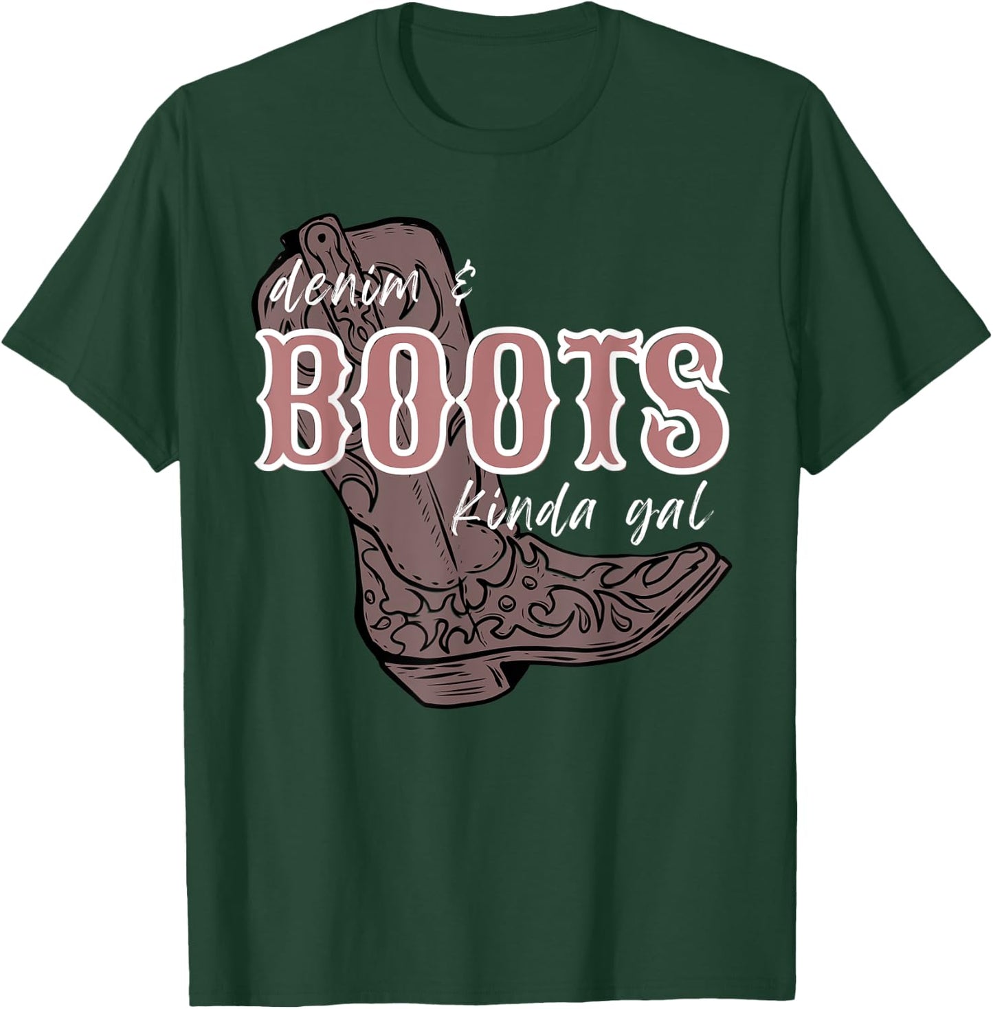 Denims and Boots kinda gals, country western farm boho Teen T-Shirt - T-Shirt | Forest