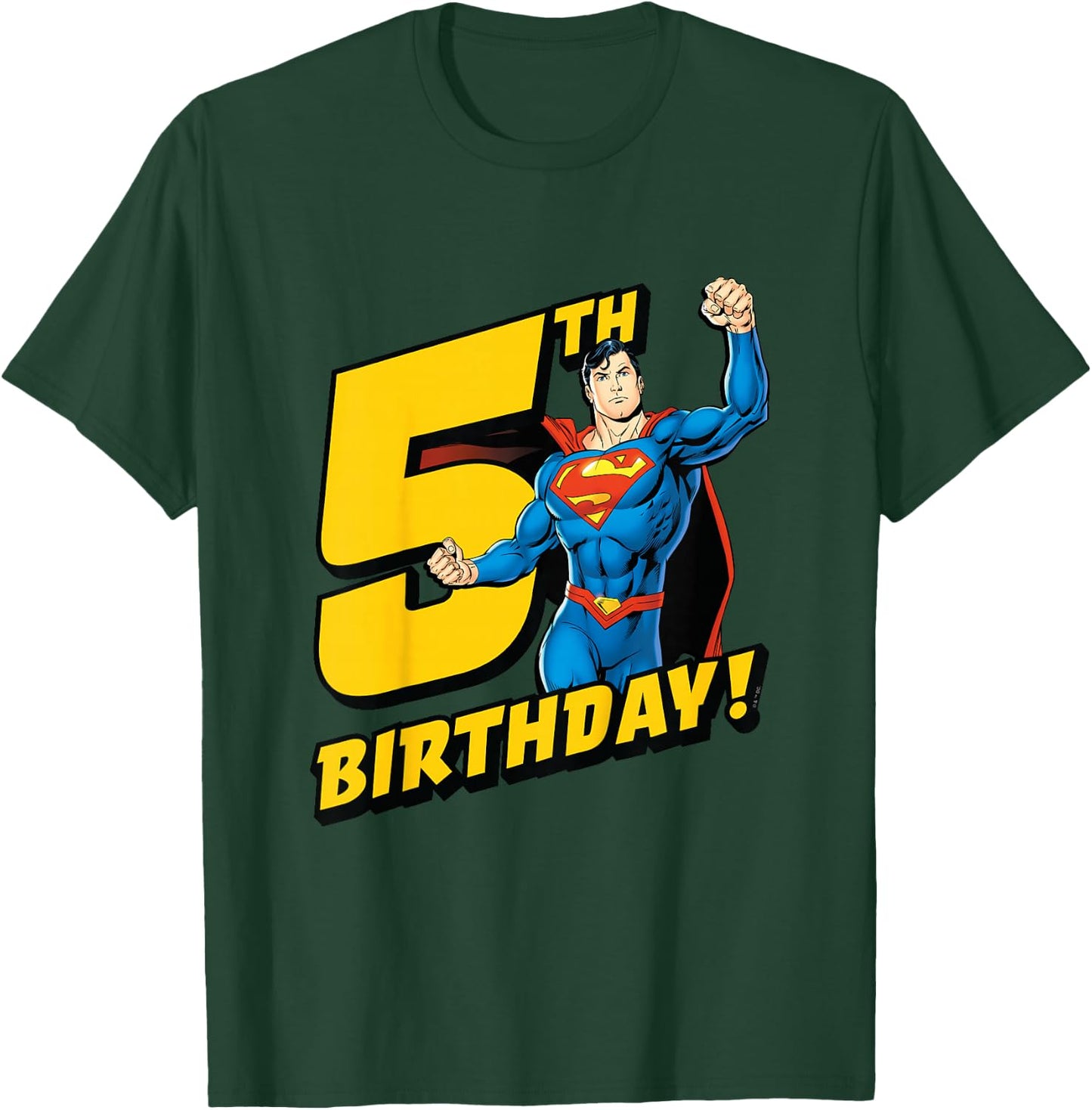 Kids Superman 5th Birthday T-Shirt - T-Shirt | Forest