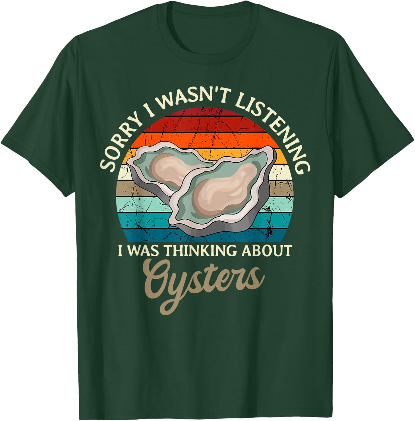 Oyster Retro Vintage Shucker Shelfish Seafood Mollusks T-Shirt - T-Shirt | Forest