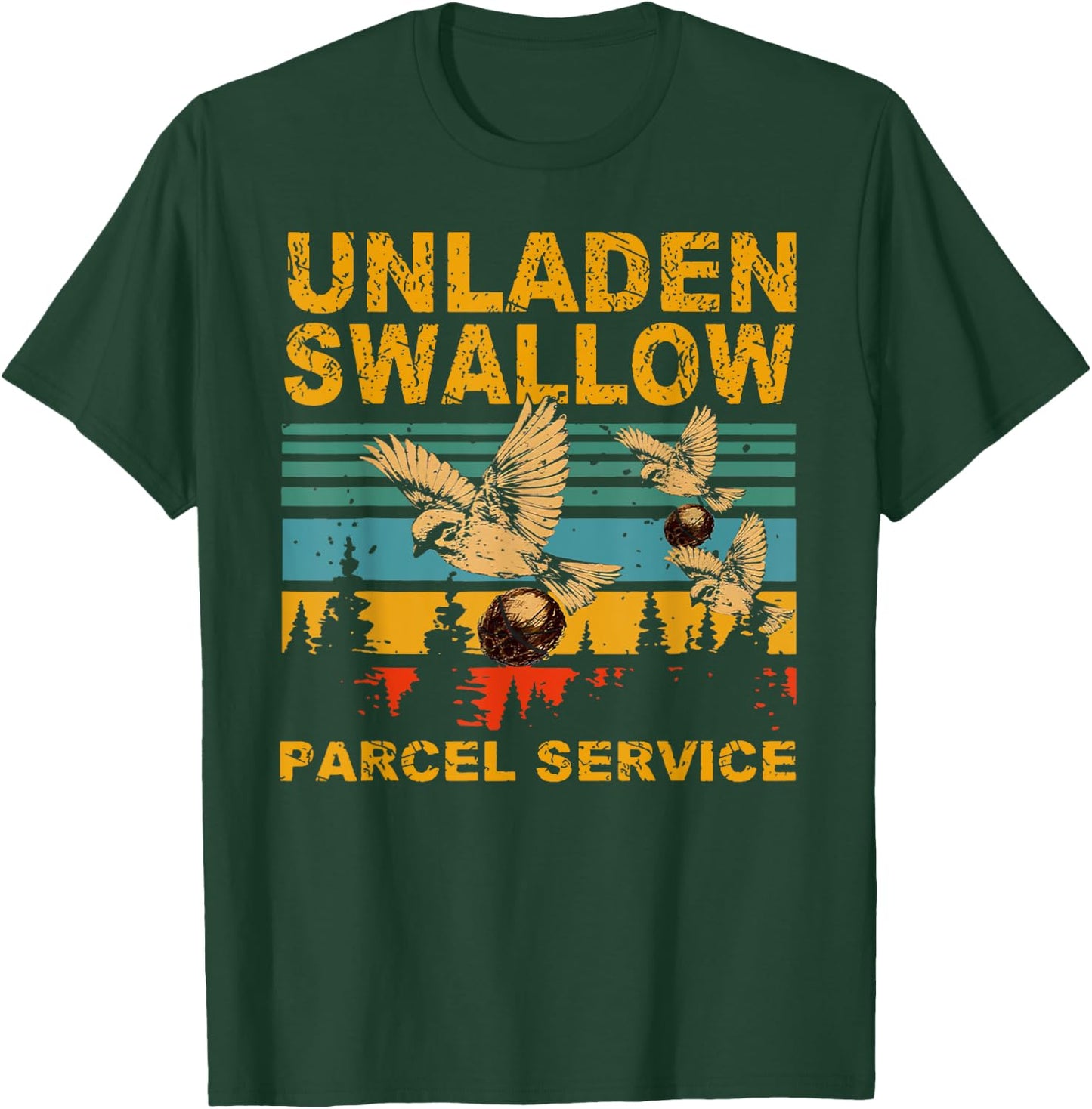 Unladen Swallow Parcel Service Cute Pigeon Migratory Bird T-Shirt - T-Shirt | Forest