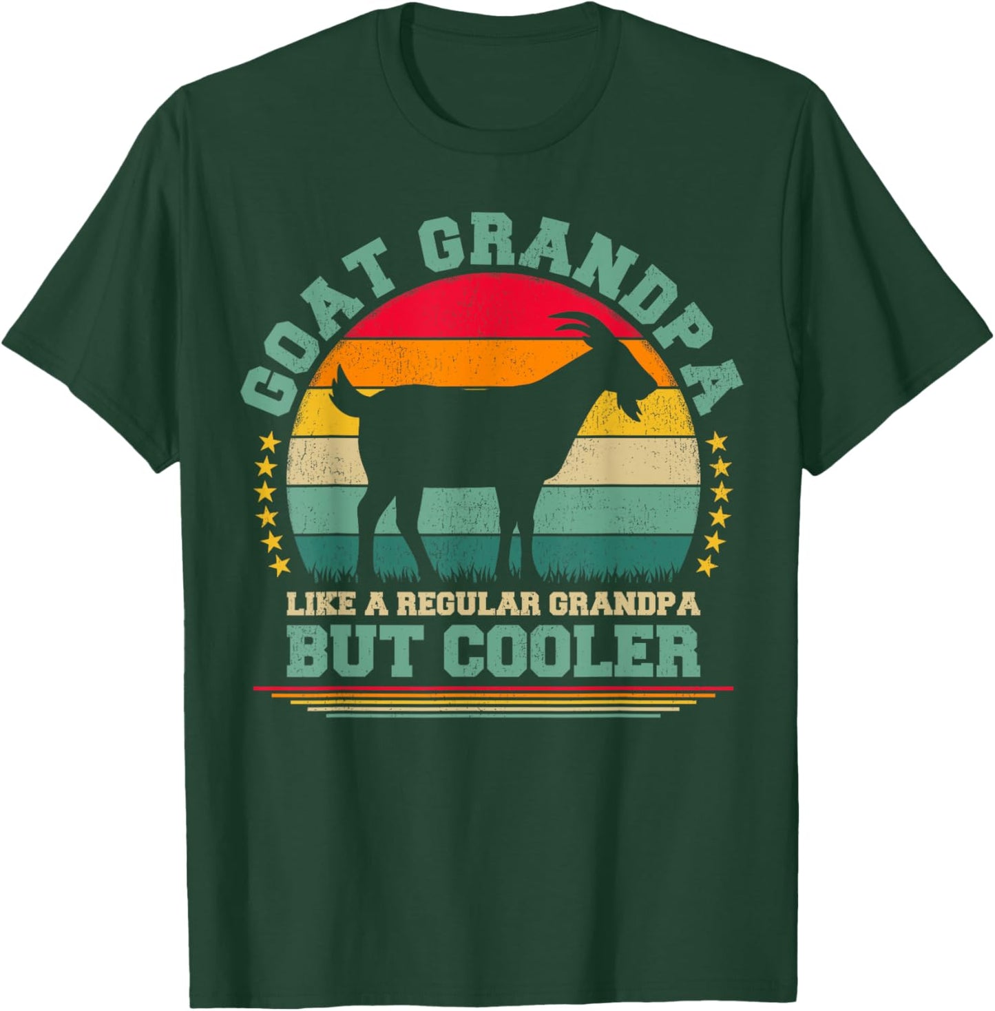 Goat Grandpa Like A Regular Grandpa Father's Day T-Shirt - T-Shirt | Forest