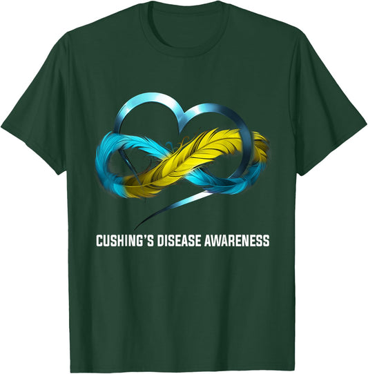 Infinity Heart Cushing's Disease Awareness T-Shirt - T-Shirt | Forest
