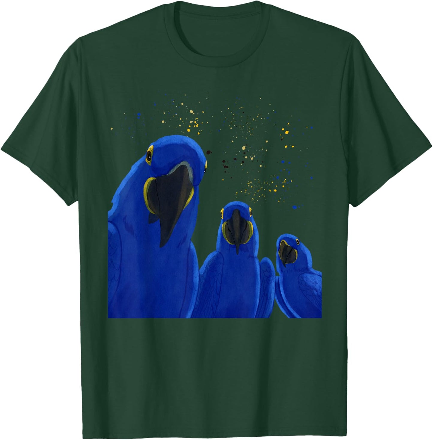 Funny Parrots Birds Hyacinth Macaw T-Shirt - T-Shirt | Forest