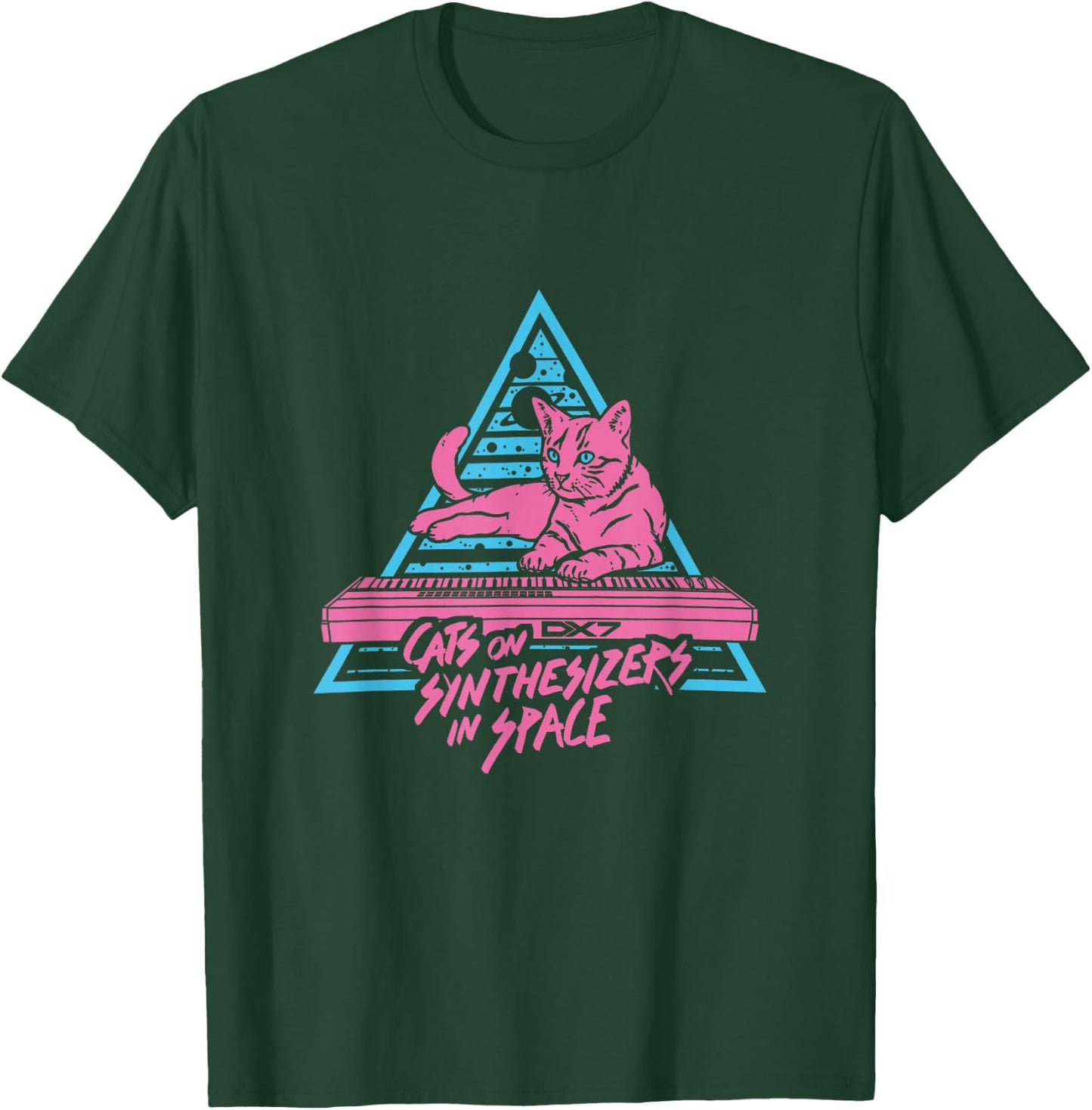 Cats On Synthesizers In Space Cat Owner T-Shirt - T-Shirt | Forest