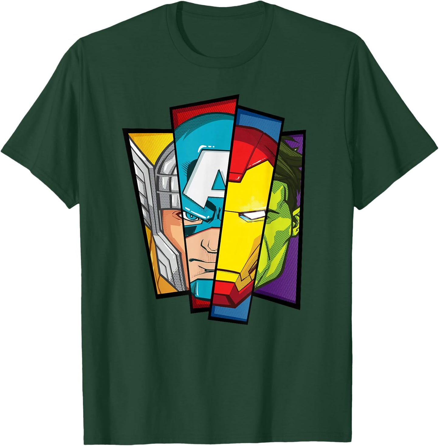 Marvel Avengers Assemble Faces of Super Heroism T-Shirt - T-Shirt | Forest
