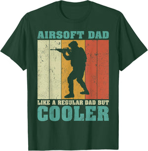 Vintage Retro Airsoft Dad Like A Regular Dad Father's Day T-Shirt - T-Shirt | Forest