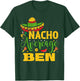 Nacho Average BEN Custom Name Cinco De Mayo Sombrero T-Shirt - T-Shirt | Forest