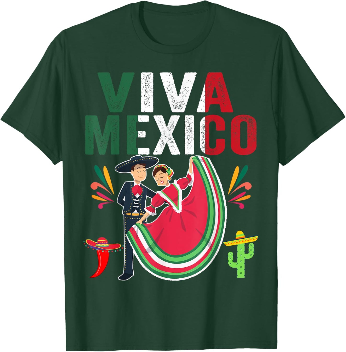 Butterfly Flag Mexico Independence Day Mexican Men Women Kid T-Shirt - T-Shirt | Forest