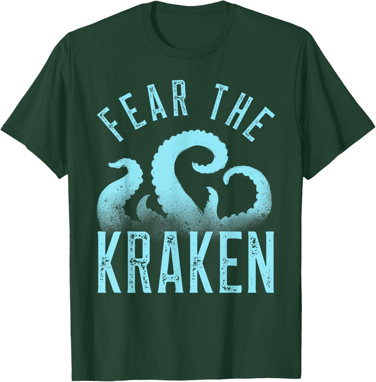 Fear The Kraken. Vintage Kraken Tentacles. Octopus Kraken T-Shirt - T-Shirt | Forest