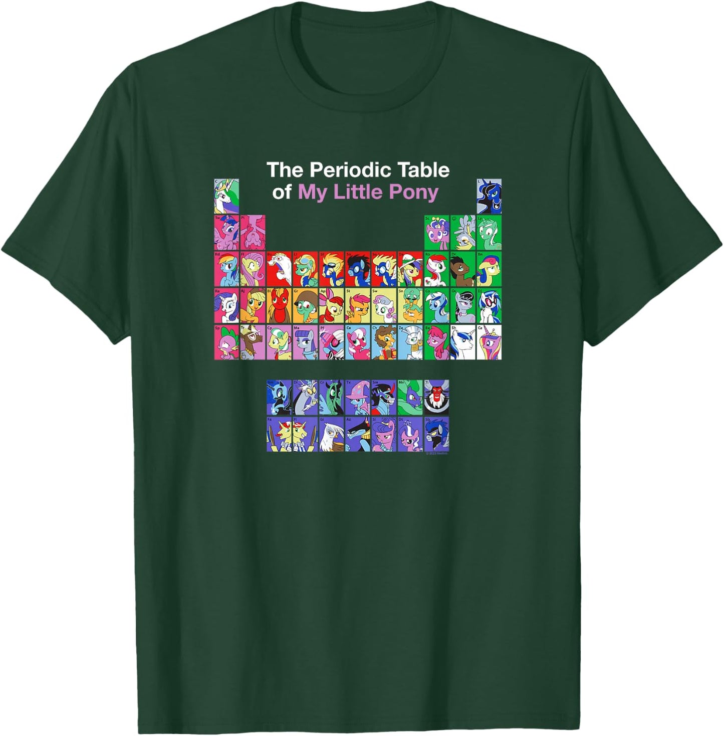 My Little Pony: Friendship Is Magic Periodic Table Retro T-Shirt - T-Shirt | Forest
