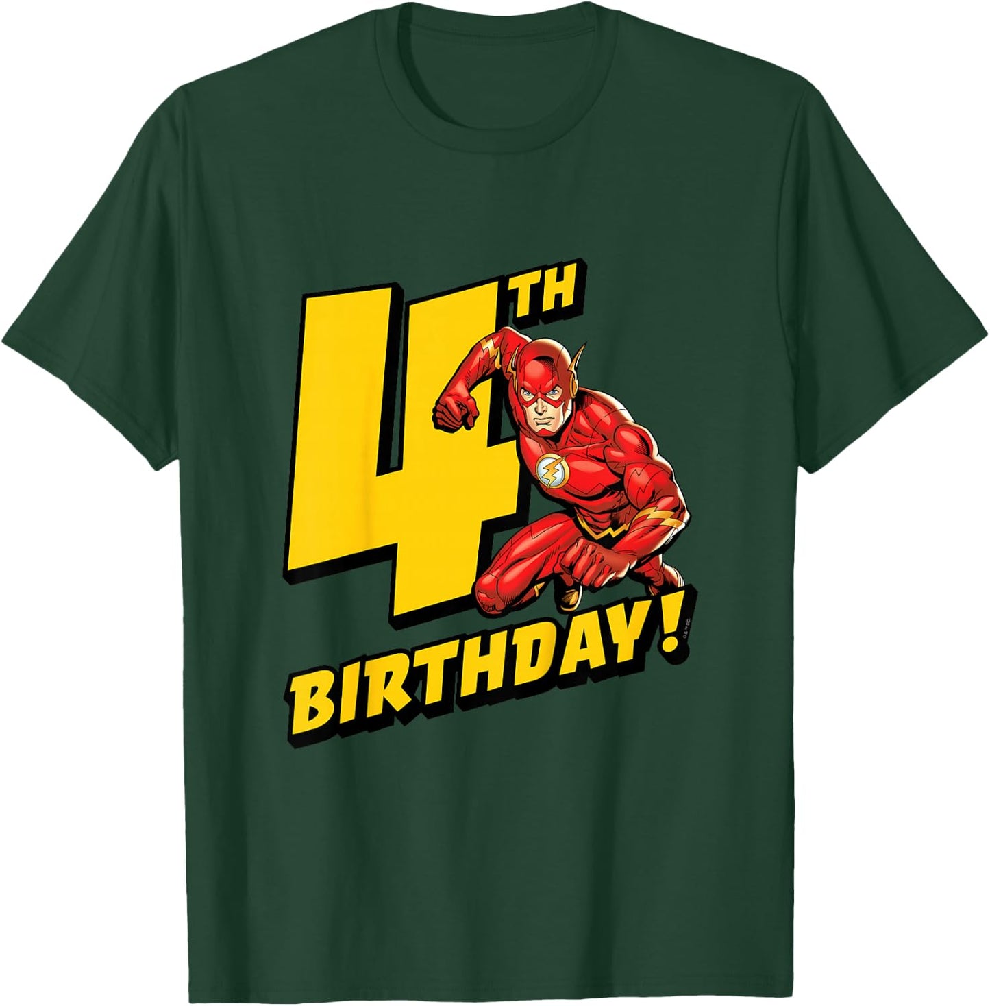 Kids The Flash 4th Birthday T-Shirt - T-Shirt | Forest
