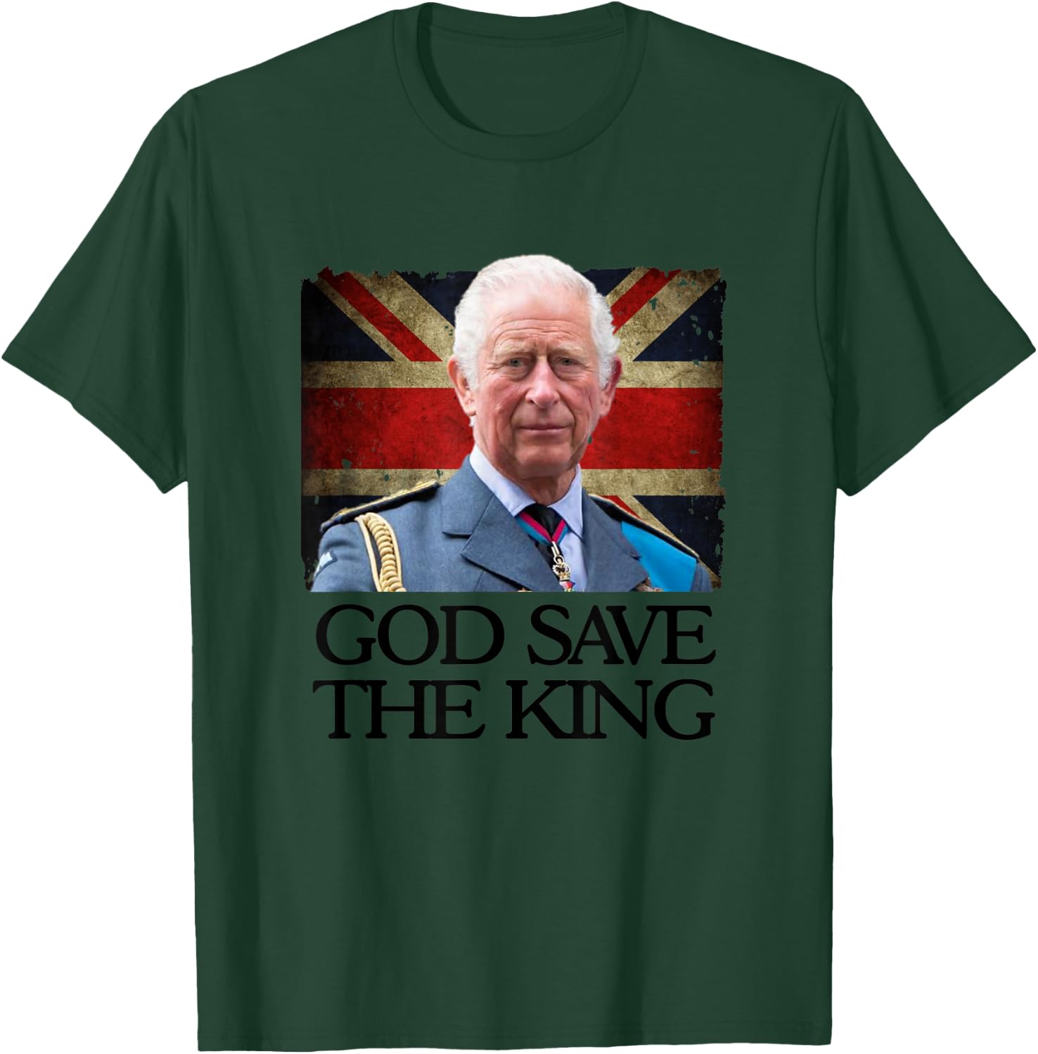 God Save The King of England Monarch 2022 Prince Charles T-Shirt - T-Shirt | Forest