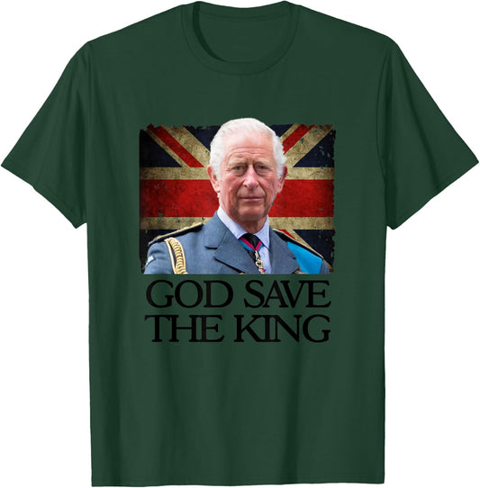 God Save The King of England Monarch 2022 Prince Charles T-Shirt - T-Shirt | Forest