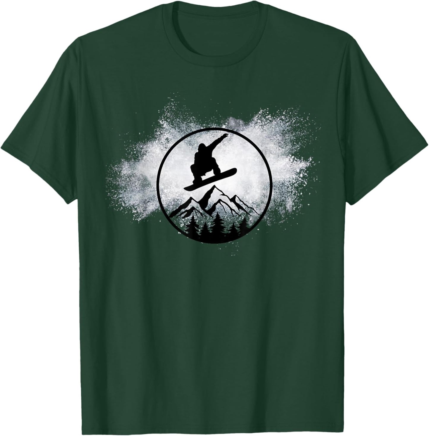 Snowboard Snow Cloud Big Air Snowboarder Snowboarding T-Shirt - T-Shirt | Forest