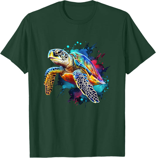 Sea Turtle Watercolor Graphic T-Shirt - T-Shirt | Forest