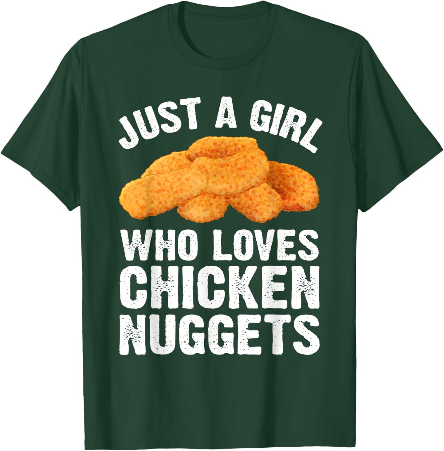 Funny Chicken Nugget Design For Girls Women Nuggets Lovers T-Shirt - T-Shirt | Forest
