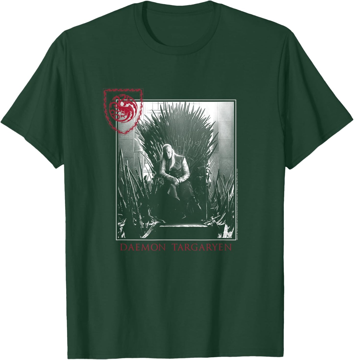 House of The Dragon Daemon on Throne T-Shirt - T-Shirt | Forest