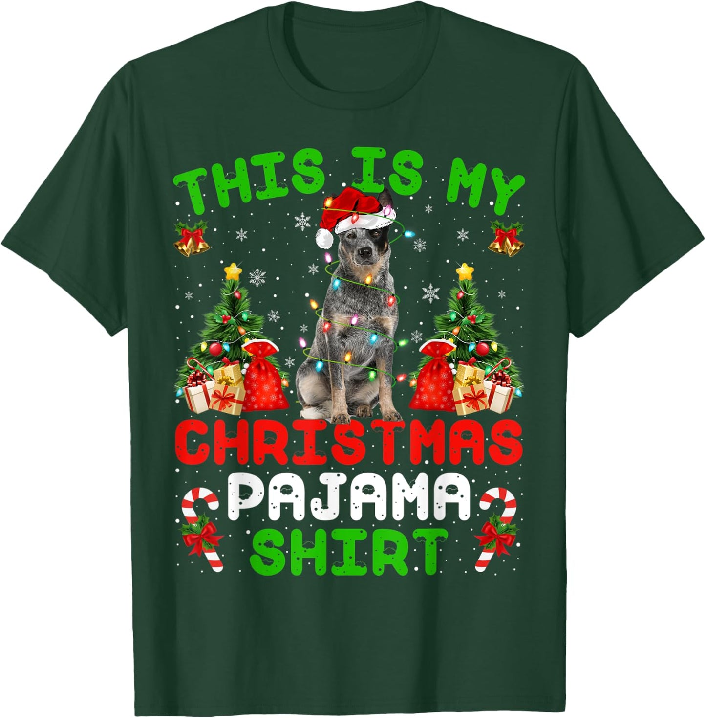 This Is My Christmas Pajama Shirt Blue Heeler Dog Christmas T-Shirt - T-Shirt | Forest