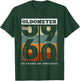 Oldometer Vintage 60th Birthday Men Retro Funny 60 Year Old T-Shirt - T-Shirt | Forest