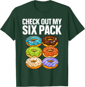 Funny Donut Art Women Doughnut Lover Gym Six Pack T-Shirt - T-Shirt | Forest