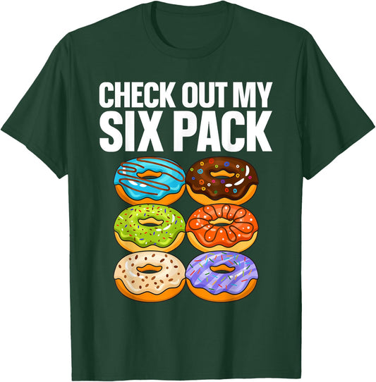 Funny Donut Art Women Doughnut Lover Gym Six Pack T-Shirt - T-Shirt | Forest