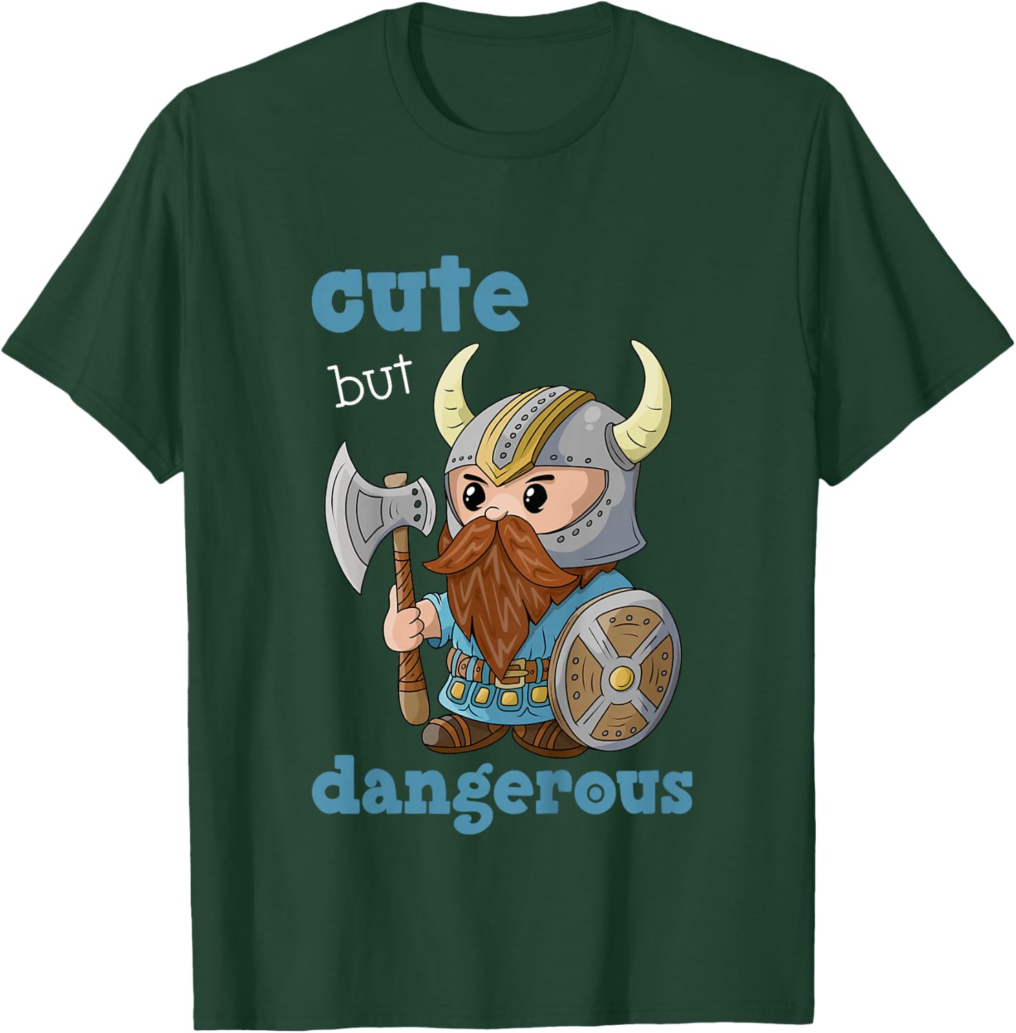 Cute But Dangerous Birthday Boys Viking Warrior, Boys Knight T-Shirt - T-Shirt | Forest
