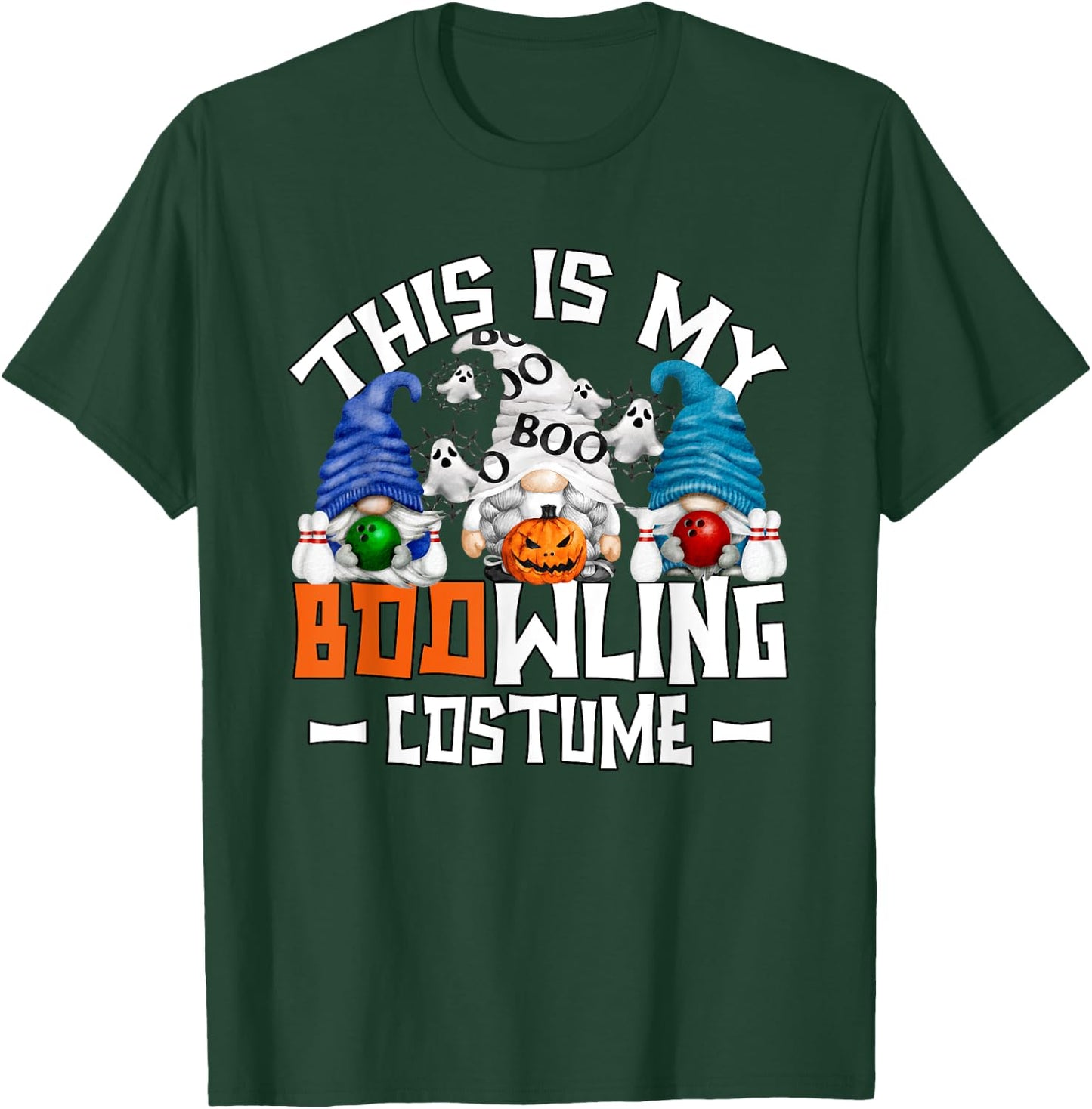 This Is My Bowling Costume Funny Mom Gnome Halloween Bowler T-Shirt - T-Shirt | Forest
