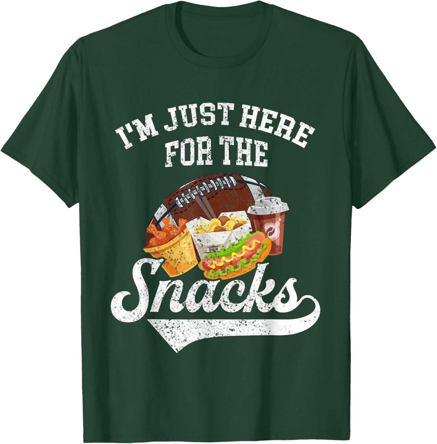 I'm Just Here For The Snacks Funny Fantasy Football Toddler T-Shirt - T-Shirt | Forest