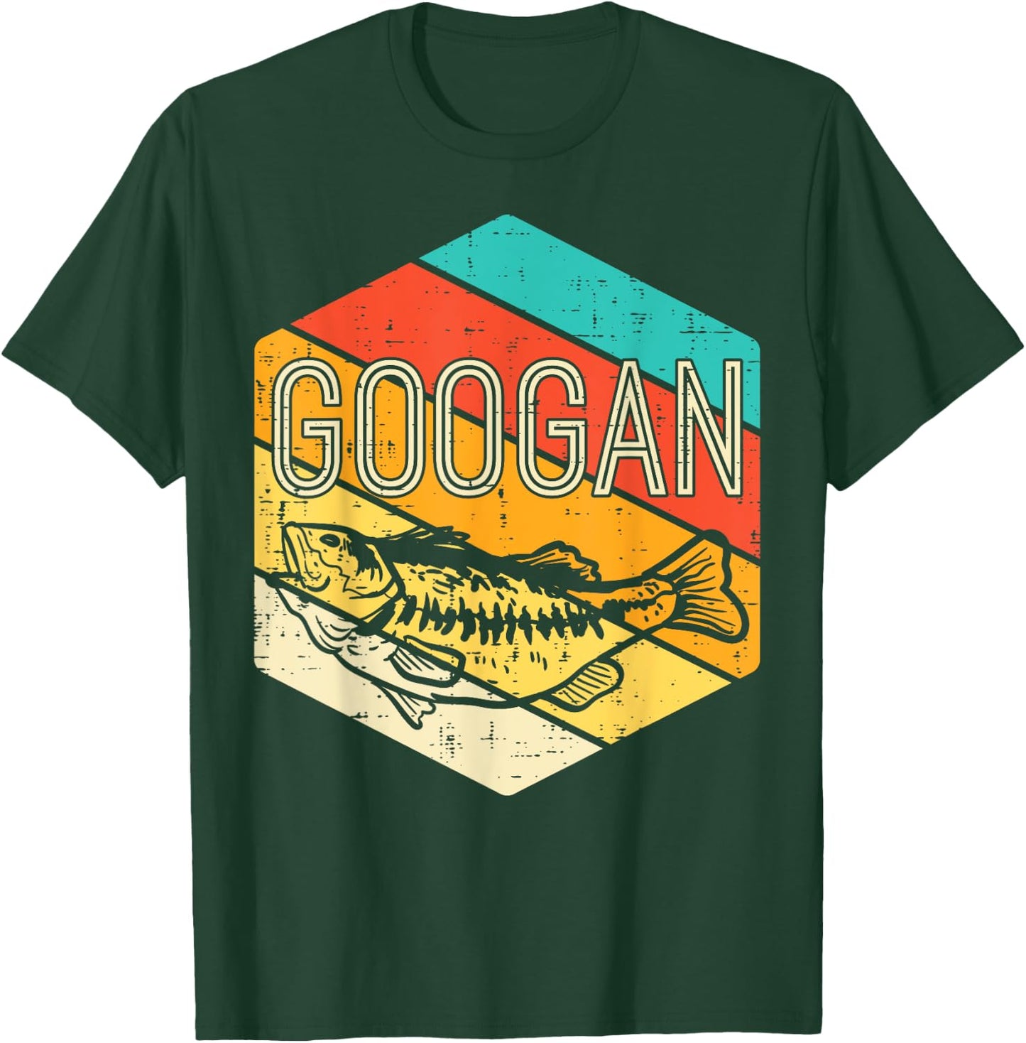 Googan Fish Retro Fishing Fisherman Angler Men Women Kids T-Shirt - T-Shirt | Forest