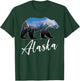 Alaskan Mountains Bear Grizzly Alaska State Souvenirs T-Shirt - T-Shirt | Forest