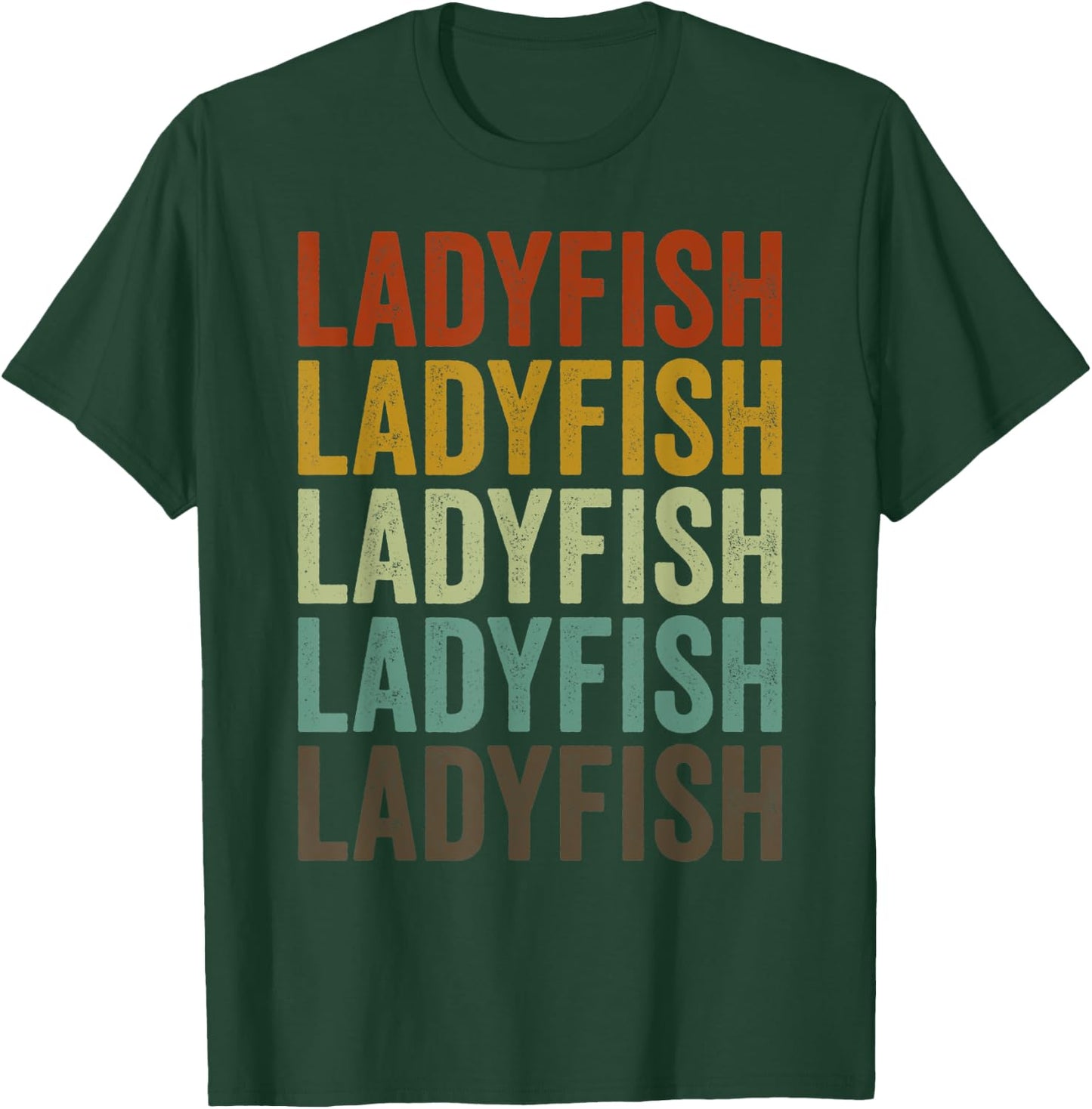 Ladyfish Fish Retro T-Shirt - T-Shirt | Forest