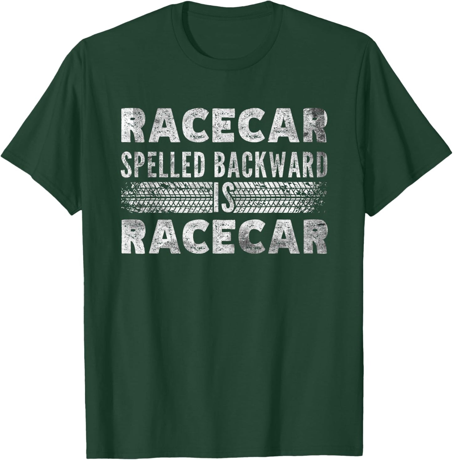 Racecar Spelled Backward is Racecar Grunge Mechanics T-Shirt - T-Shirt | Forest
