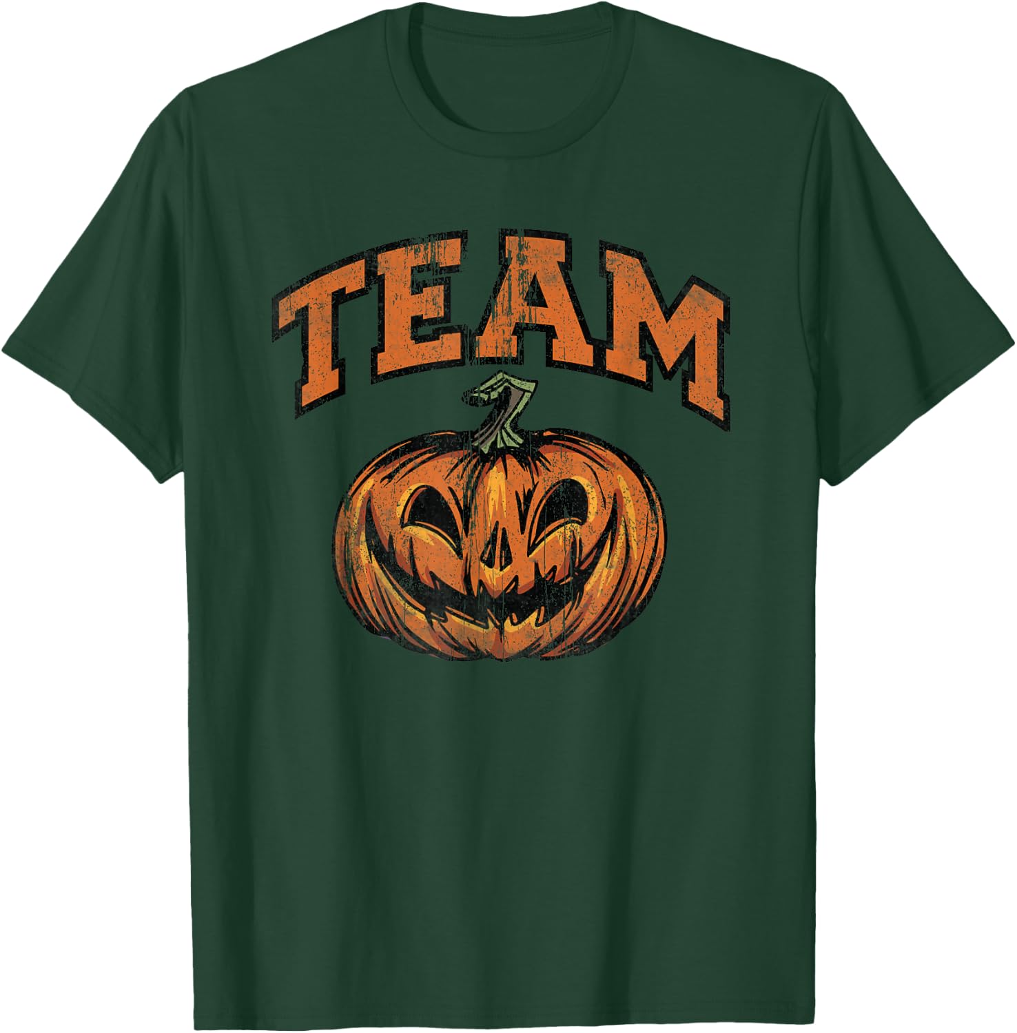 Retro Jack o Lantern Halloween Team Pumpkin T-Shirt - T-Shirt | Forest