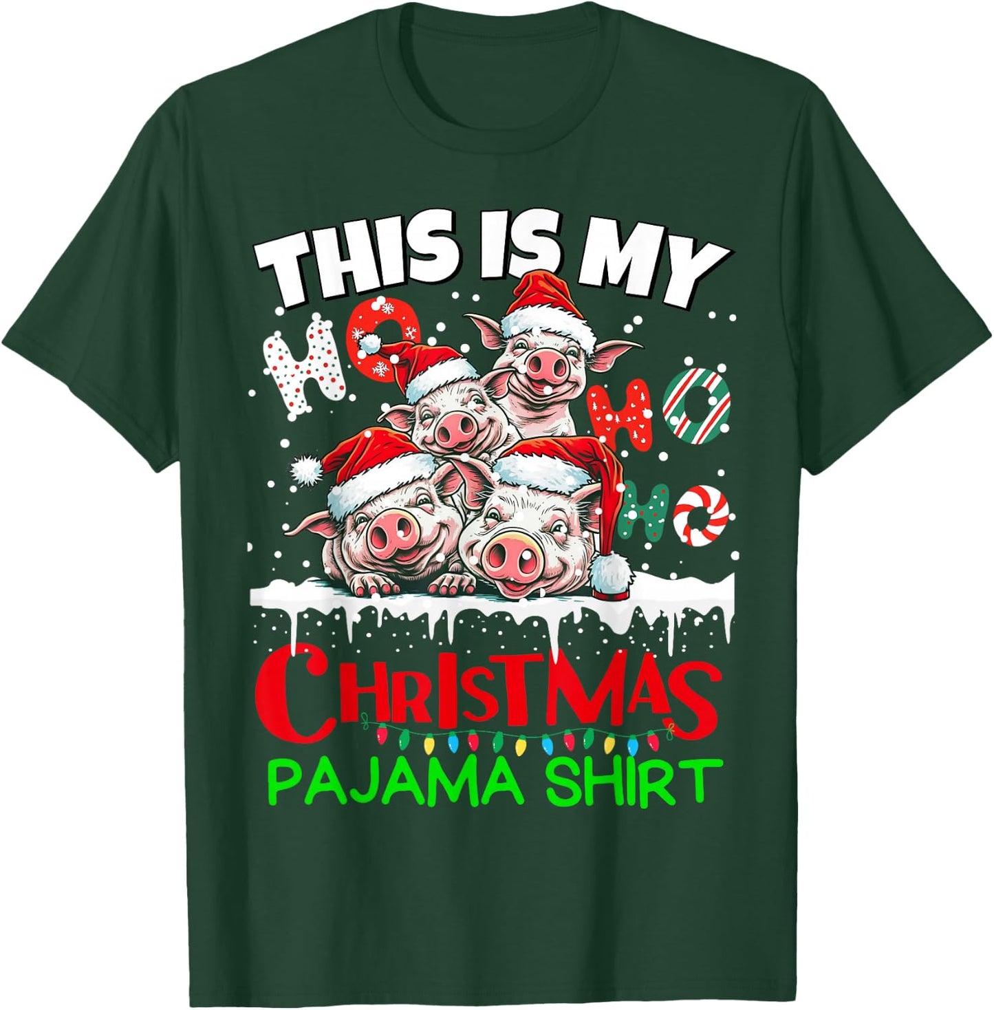 This is my Christmas Pajama shirt Pigs Santa for Kids T-Shirt - T-Shirt | Forest
