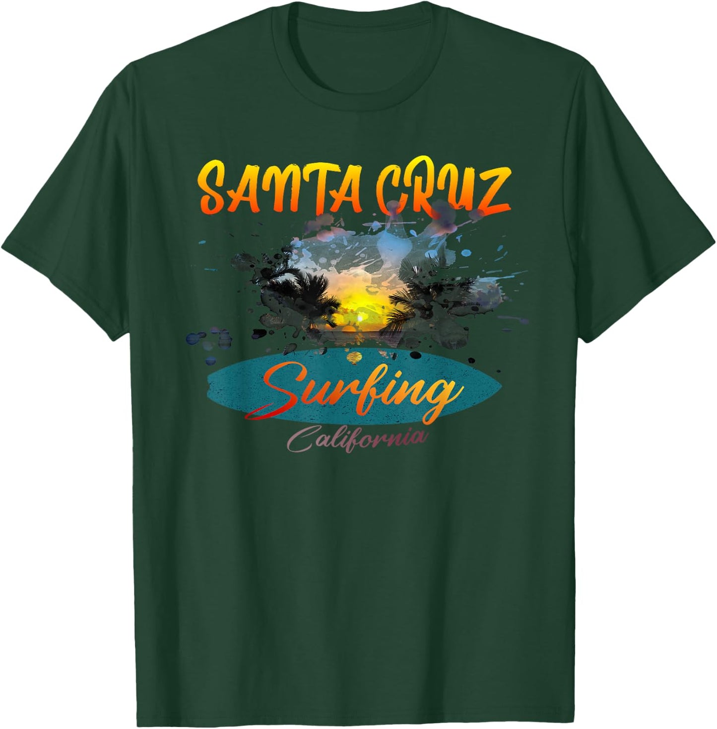 California Santa Cruz Surfing T-Shirt - T-Shirt | Forest