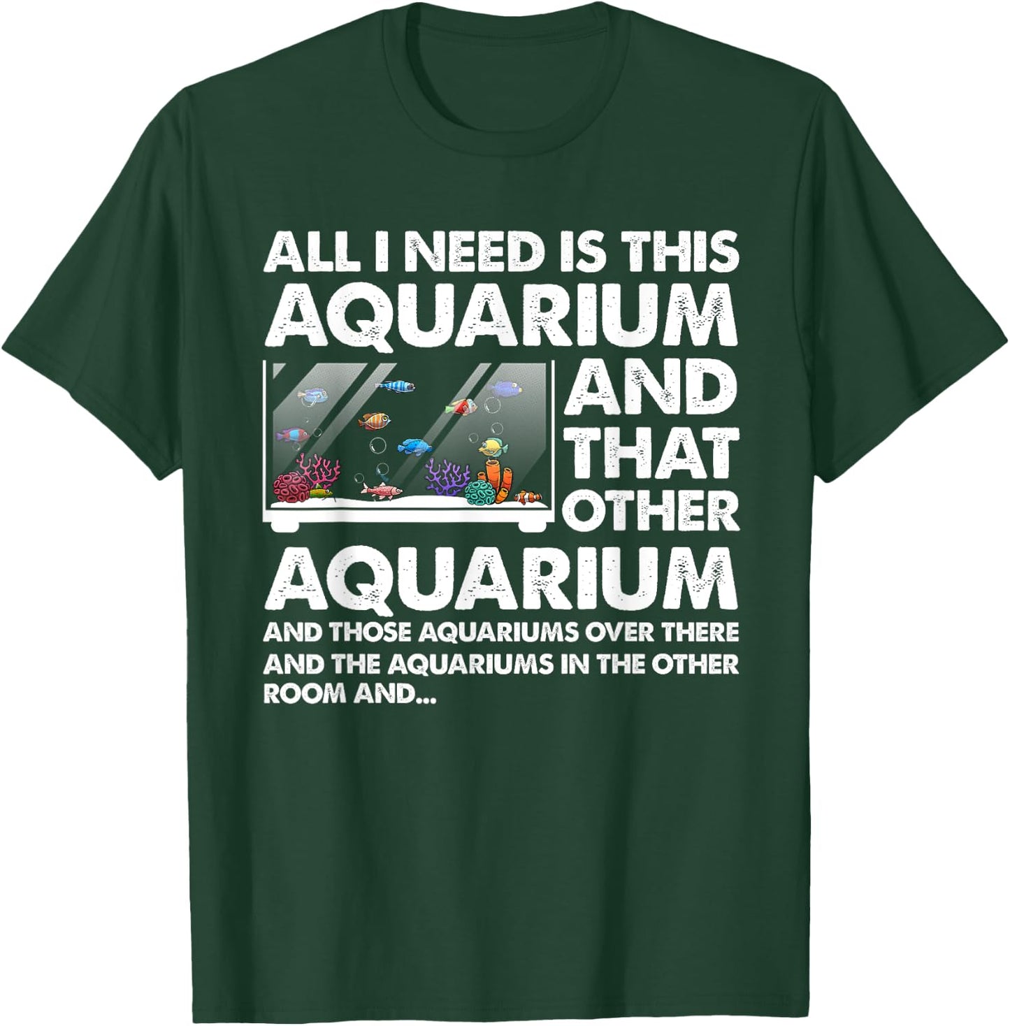 Cool Aquarium Art Women Kids Aquarist Aquarium Lover T-Shirt - T-Shirt | Forest