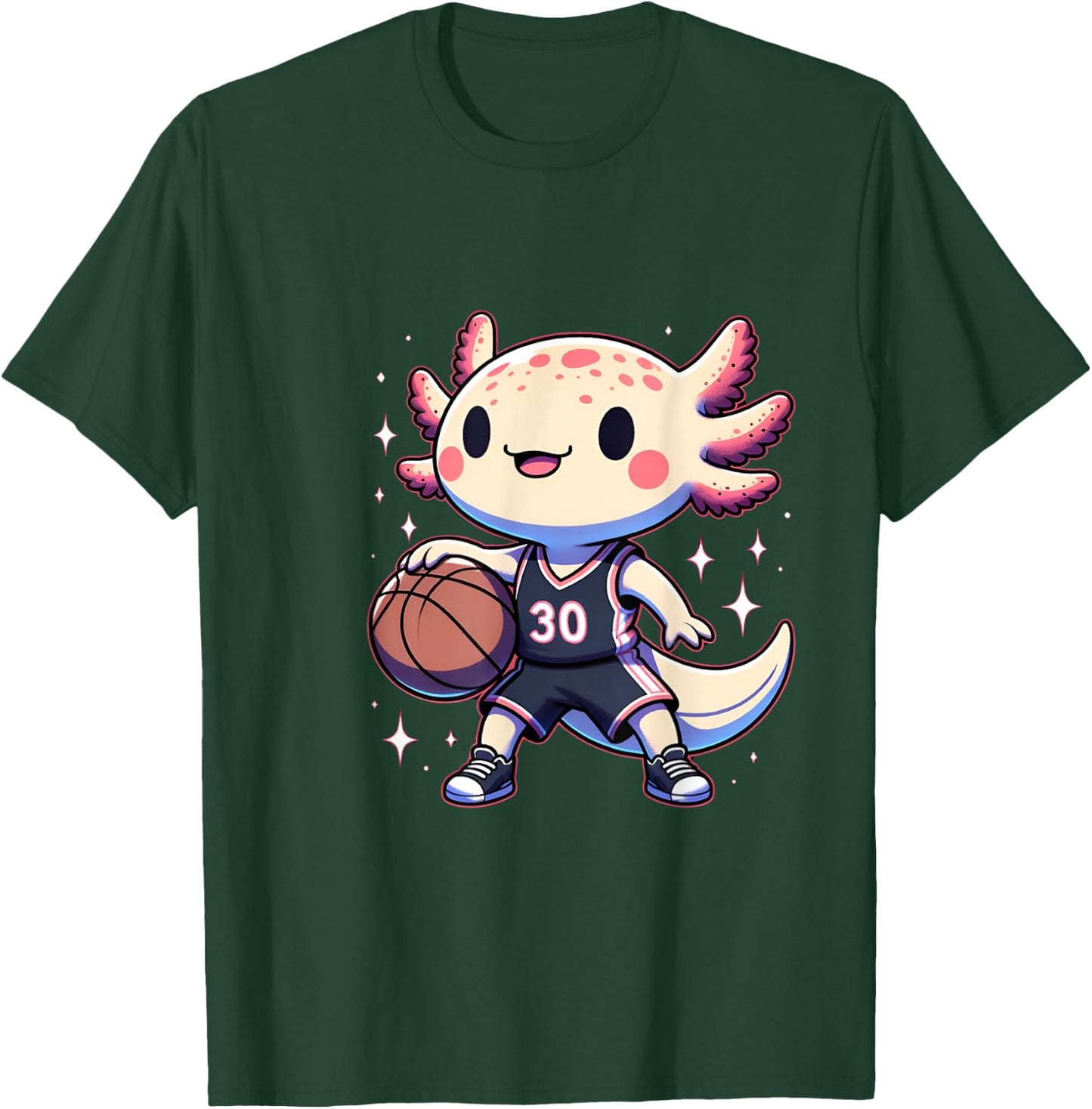 Funny axolotl basketball player boys girls T-Shirt - T-Shirt | Forest