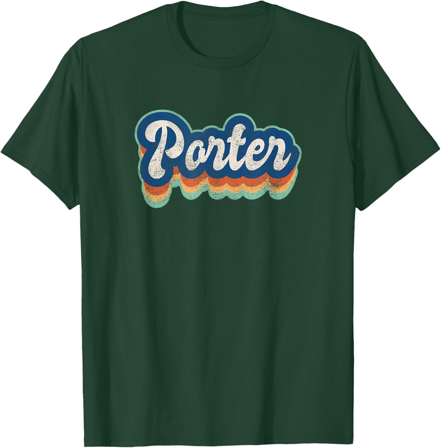 Porter First Name Boy Vintage Style 70s 80s Personalized T-Shirt - T-Shirt | Forest