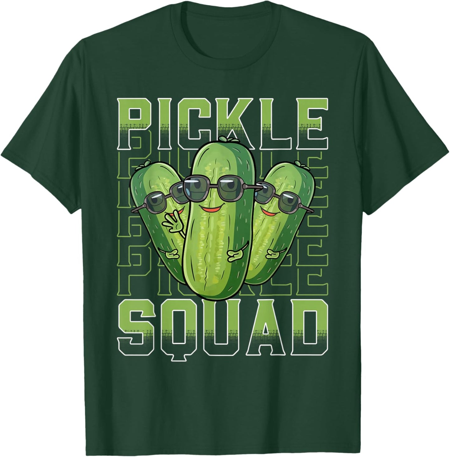 Pickle Squad Shirt Cucumber Cute Pickle Jar Funny Pickle T-Shirt - T-Shirt | Forest
