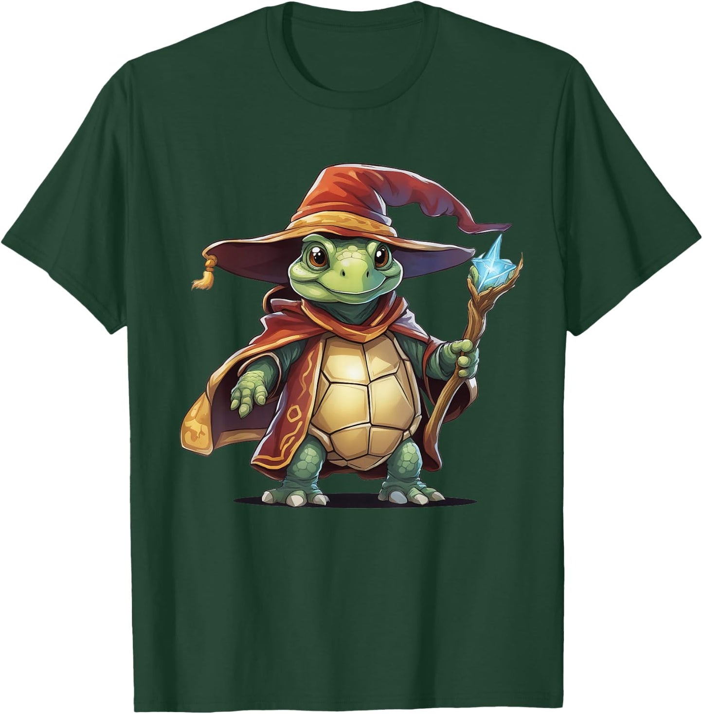 Turtle Tortoise Wizard T-Shirt - T-Shirt | Forest