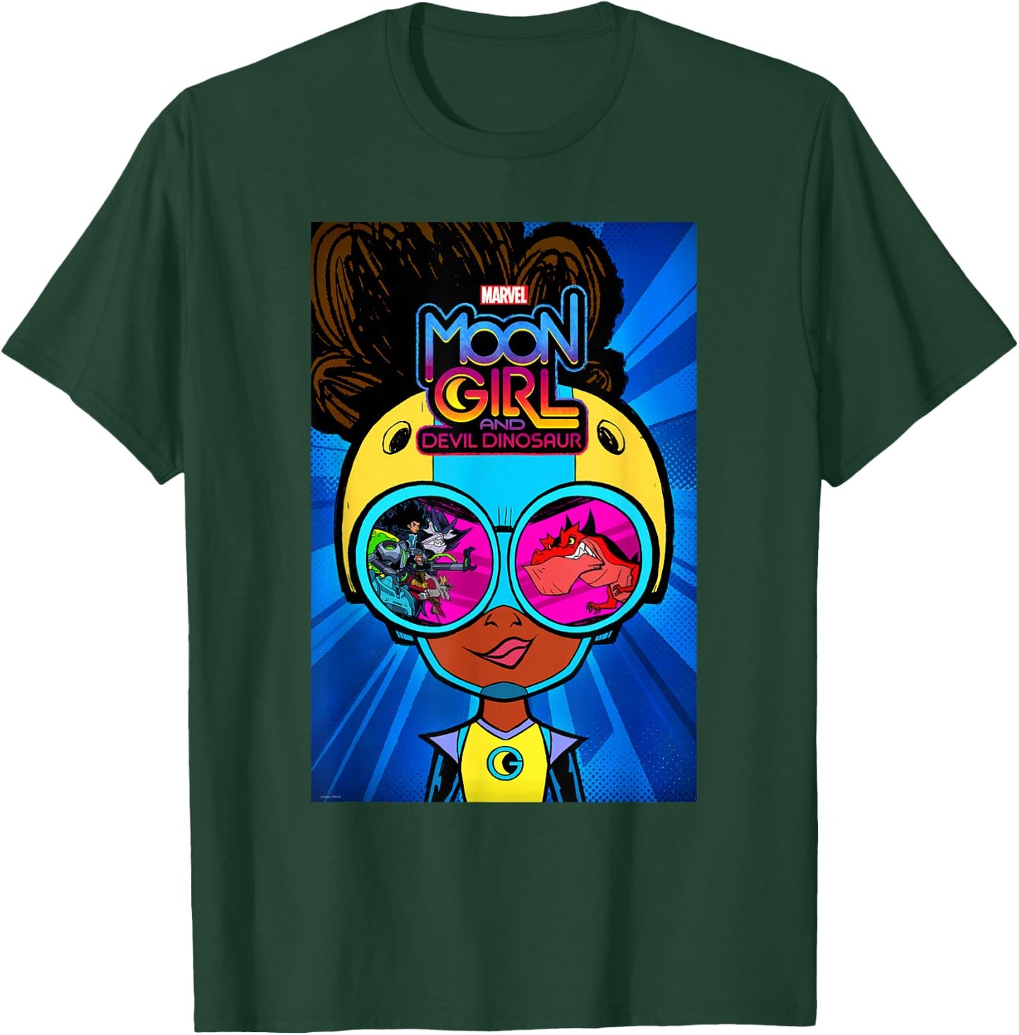 Marvel Moon Girl and Devil Dinosaur Goggles Good vs. Bad T-Shirt - T-Shirt | Forest